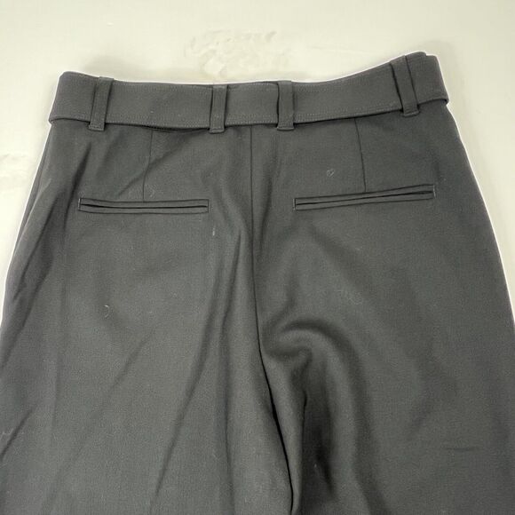 Club Monaco Black Enamel Ring Wool Blend Pants 6 NWT Ankle Straight - Picture 13 of 16